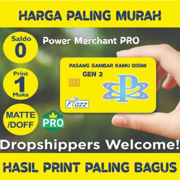 kartu flazz gen 2 saldo nol - Cetak 1 sisi