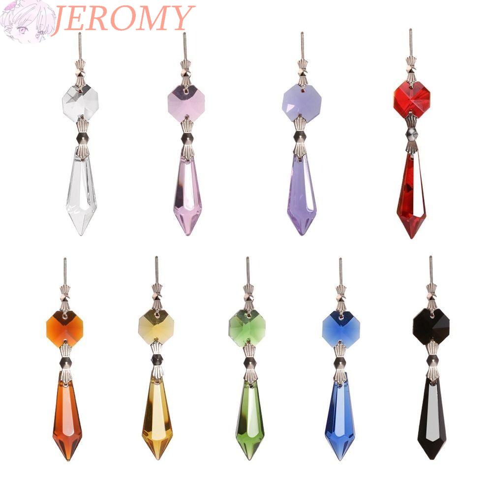 Jeromy Liontin Kristal Cantik Briolette Bening Dekorasi Rumah Kaca Shiny Crystal Ornament