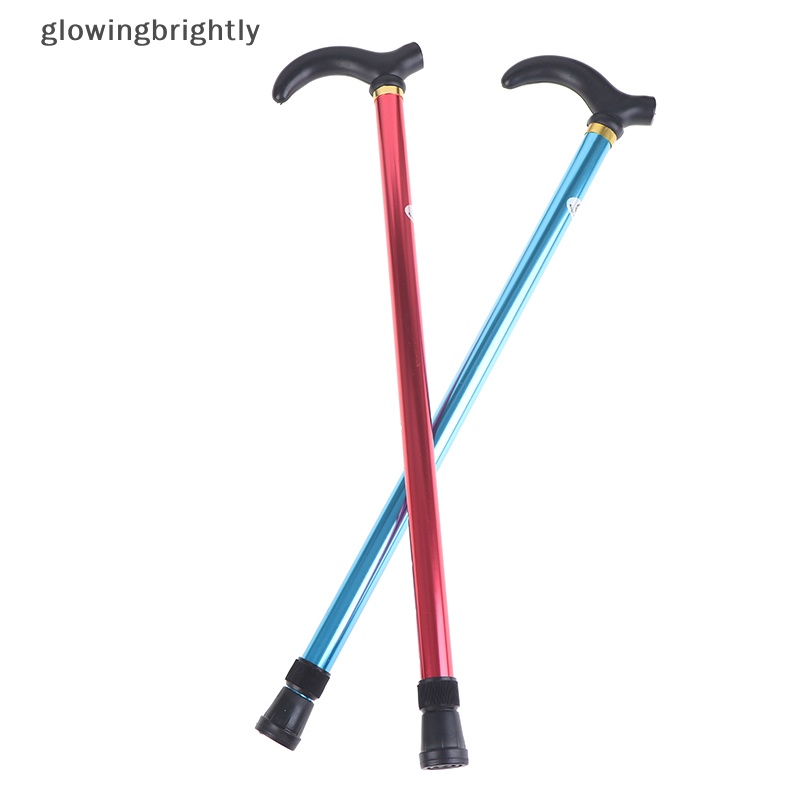 [glowingbrightly] Tongkat Berjalan Adjustable 2bagian Stabil Anti Selip Kruk Orang Tua Hiking Cane TFX