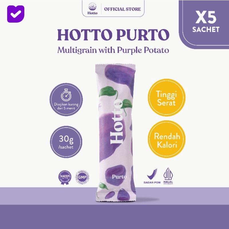 

Hotto Purto [5 SACHET] Multigrain with Purple Potato HOTO SUPERFOOD TANGERANG