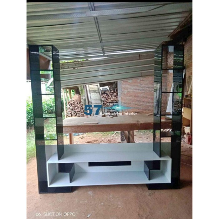 Bufet TV Minimalis - Kabinet Tv Bahan Plywood HPL Free Desain
