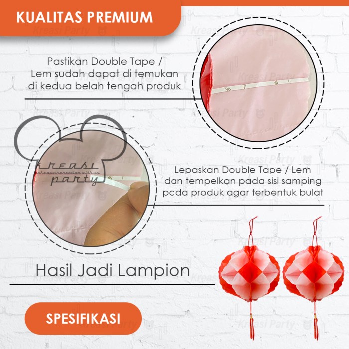 Pompom merah putih / honey comb merah putih / hiasan hut ri agustus