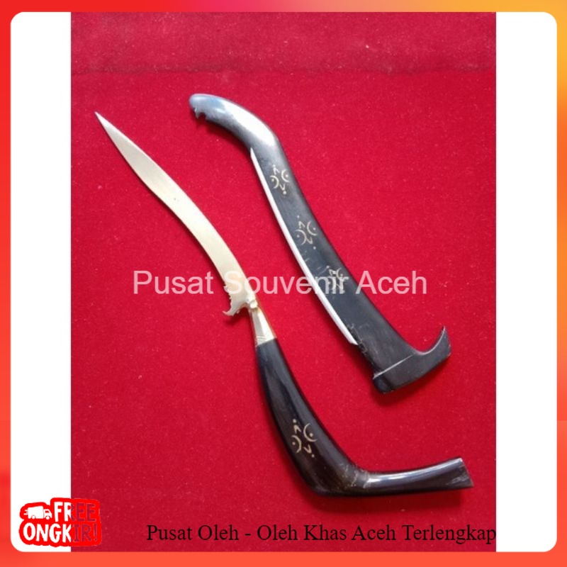 Souvenir rencong Kuningan asli Aceh