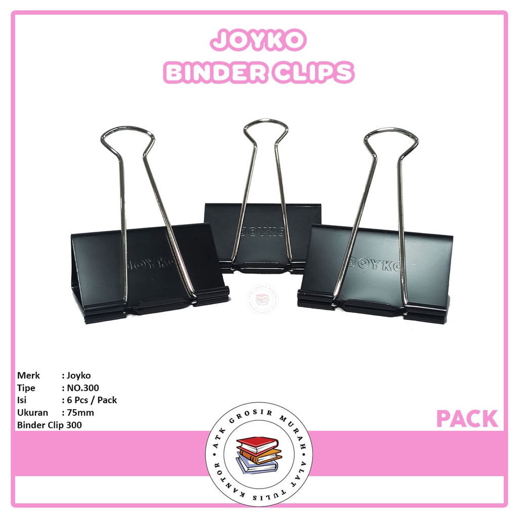 

JOYKO - Klip Kertas Binder Clips No.300 - Pack