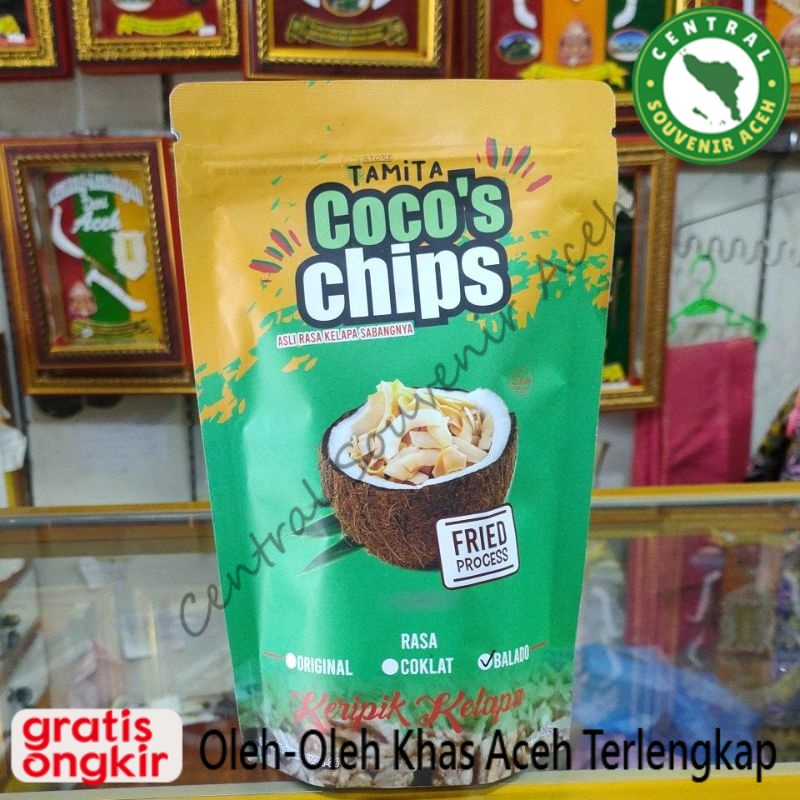 

keripik kelapa Aceh | coco's chips asli rasa kelapa sabang