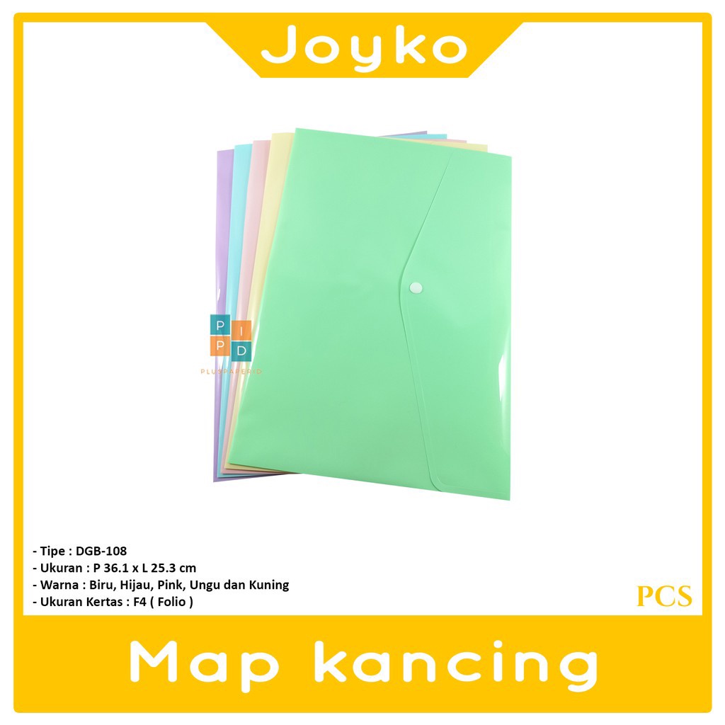 

JOYKO - Map Kancing DBG-108 Plastik Pastel Color - Lusin