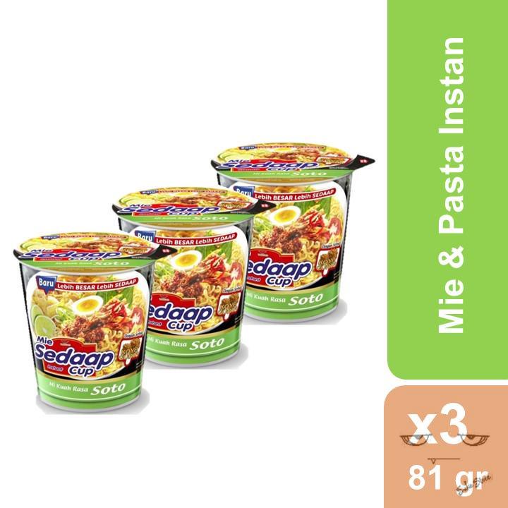 

Mie Sedaap Soto Cup 3 x 81 gr