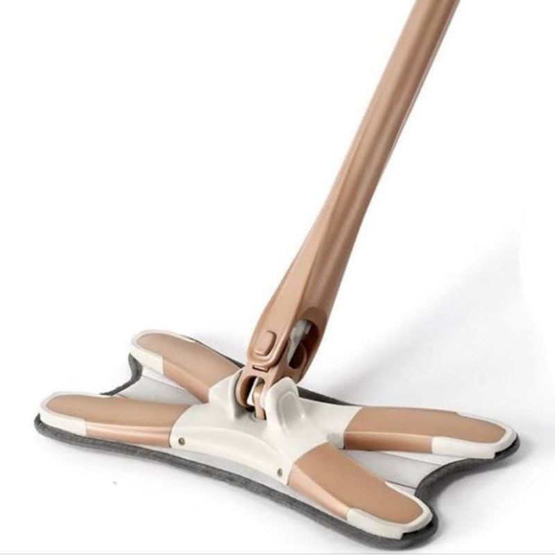 Alat Pel peras Praktis mop magic bentuk Light X-shape Mop Putar Twist Mop Gagang