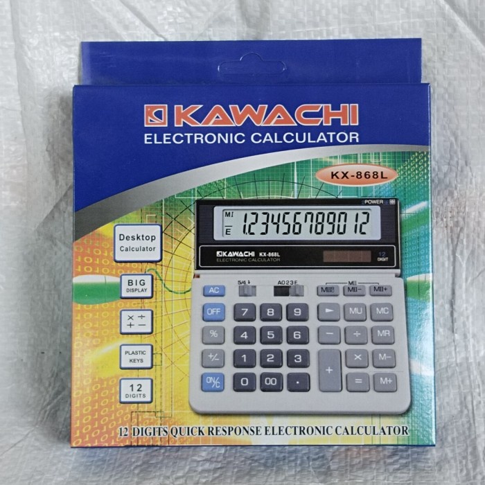 

KAWACHI Calculator/ Kalkulator Jumbo KX-868L 12 Digit