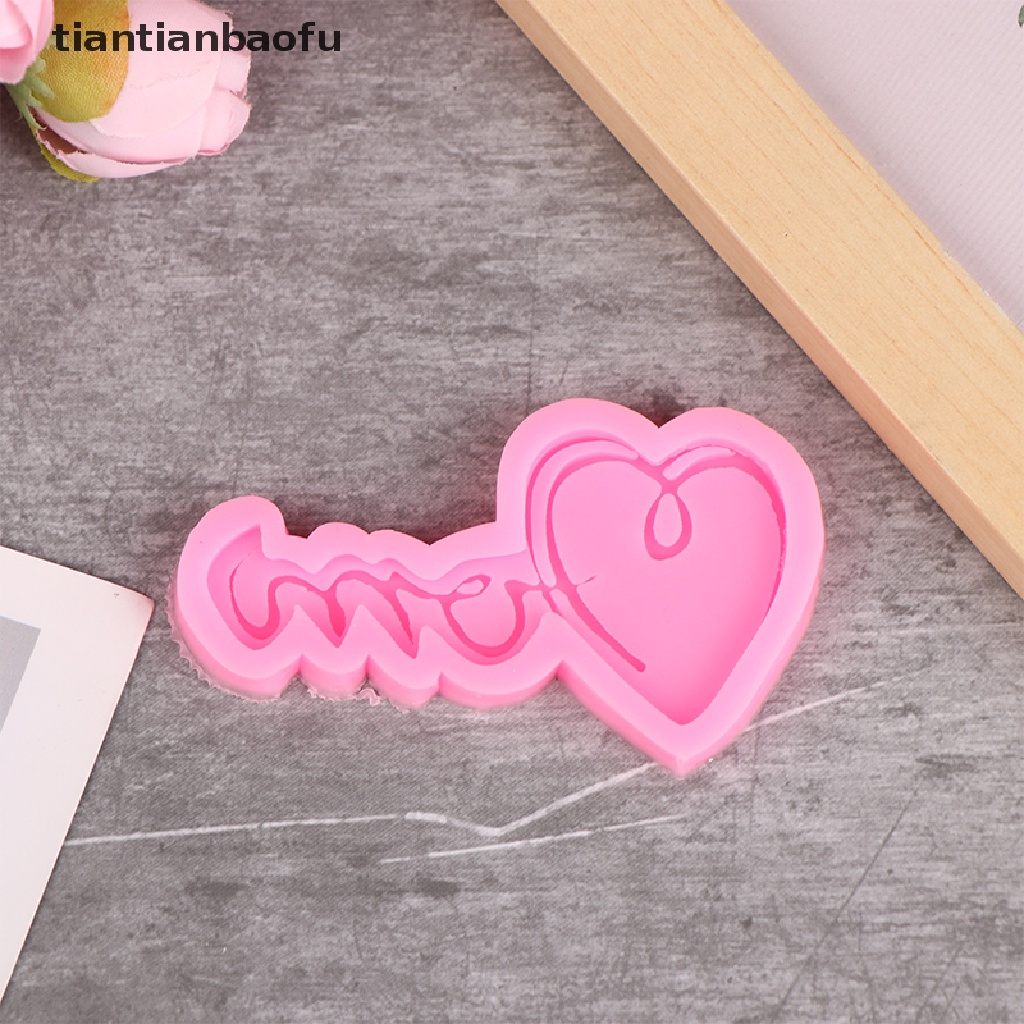 [tiantianbaofu] Hari Ibu Cetakan Silikon Cinta Keluarga Dekorasi Kue DIY Dapur Alat Kue Butik