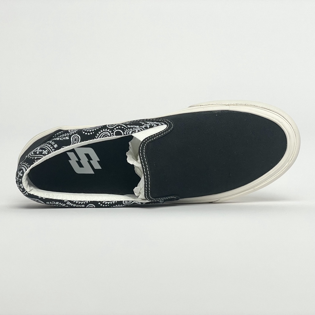 SIDSNEAKS Sepatu Slip on Exelas Paisley Black White Original