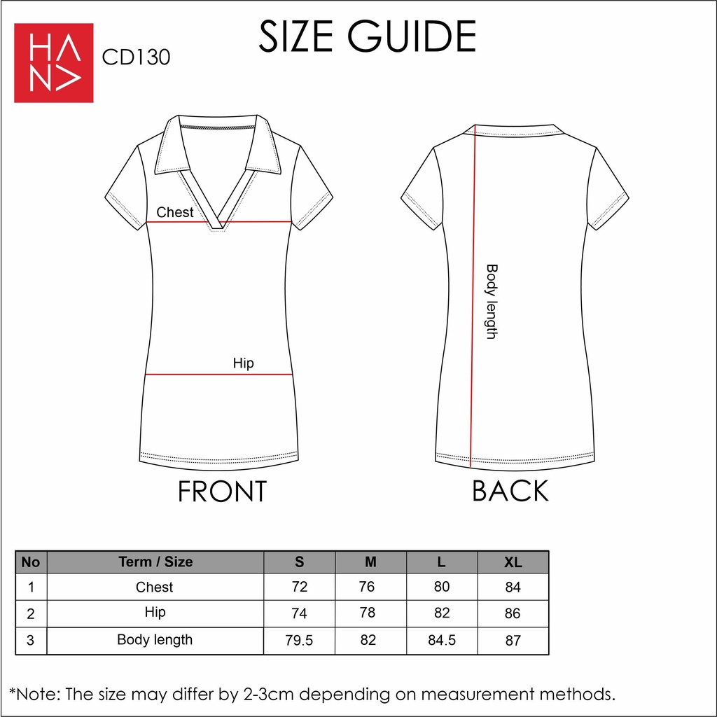HanaFashion JKT-Emmanuela Collar V-Neck Dress Wanita - CD130
