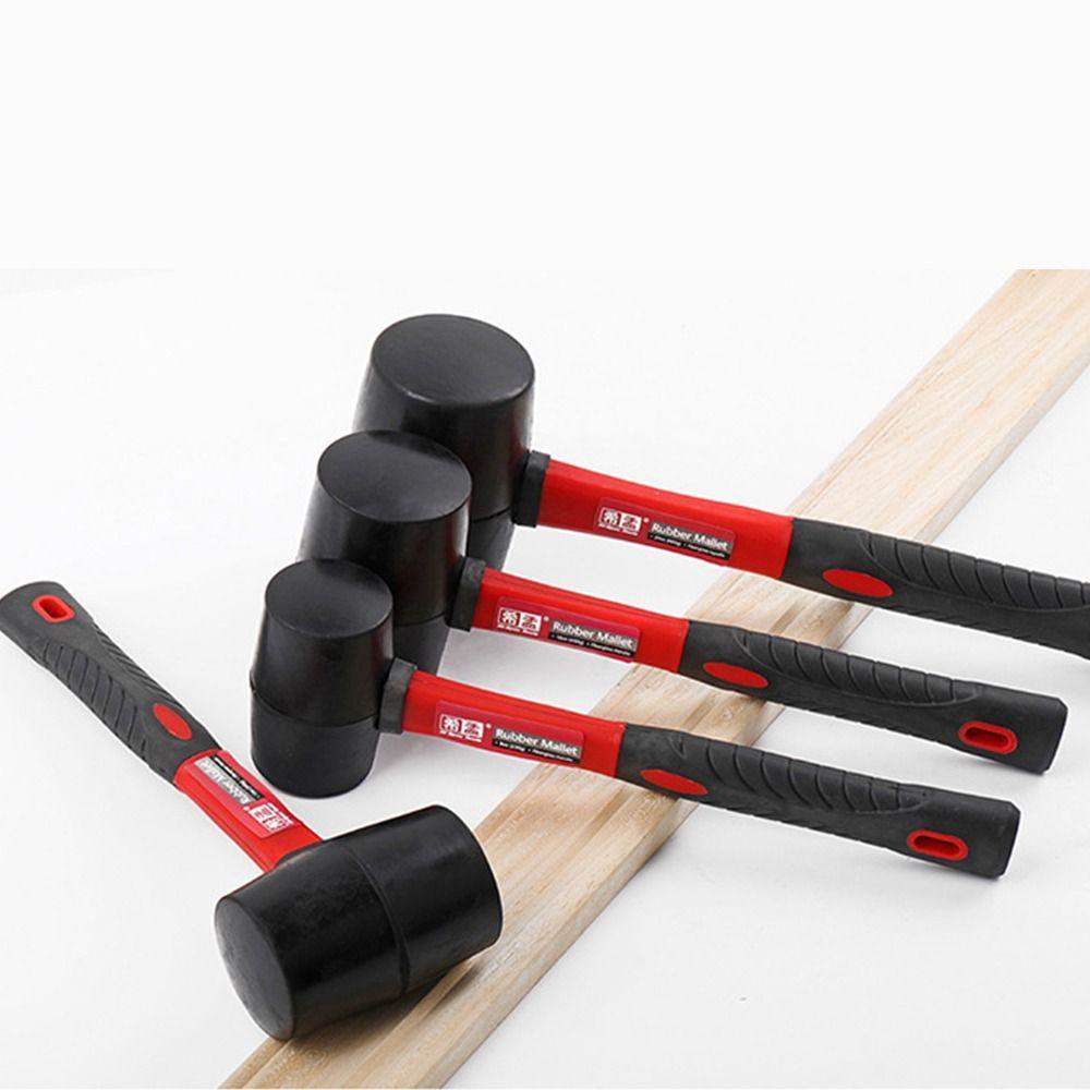 [Elegan] Palu Karet Tahan Aus Lem Lembut Kepala Bulat Instalasi Woodworking Non-slip Handle Mallet