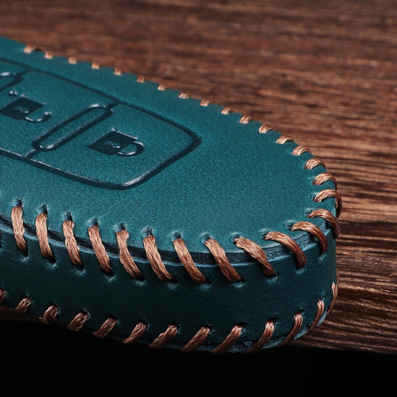 [Tersedia] Cover Case Kunci Mobil Bahan Kulit Sapi Untuk Untuk Nissan Terra2023/All-New Almera Turbo/SylphyNavara/X-Trail/Calibre Start Smart Entry Car Key Accessory