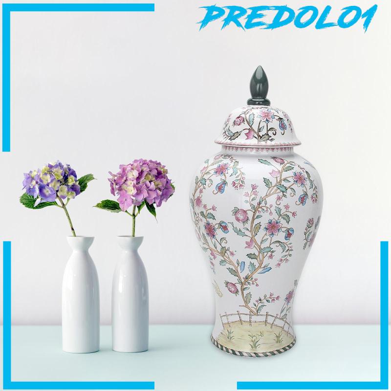 [Predolo1] Toples Candi Porcelain Vas Keramik Tradisional Koleksi Dekorasi Meja