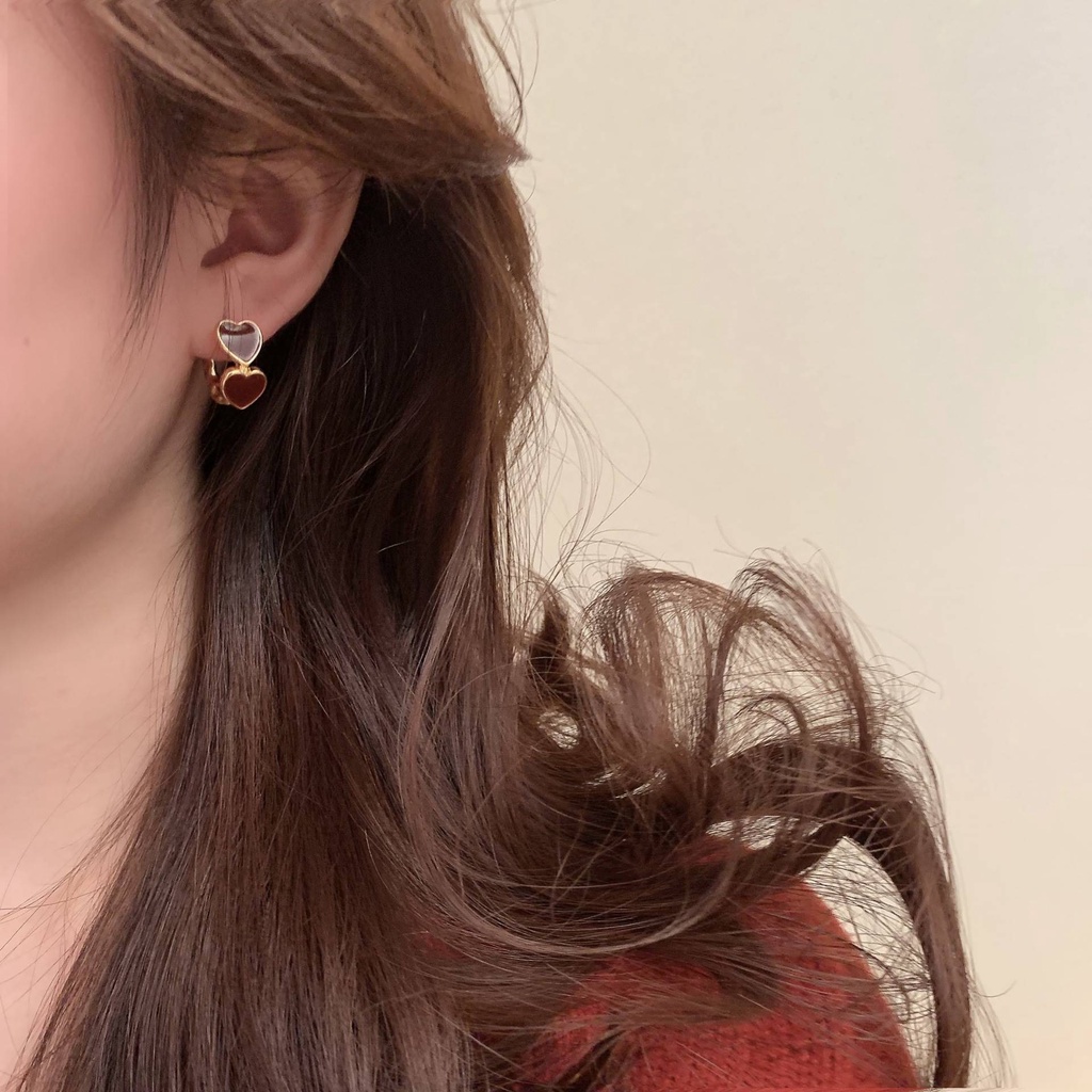 Anting Cinta Minyak Menetes Sederhana Rasa Yang Canggih Dari Cincin Telinga Cinta Ganda Sensorik Tingkat Anting Telinga Telinga Hias Wanita