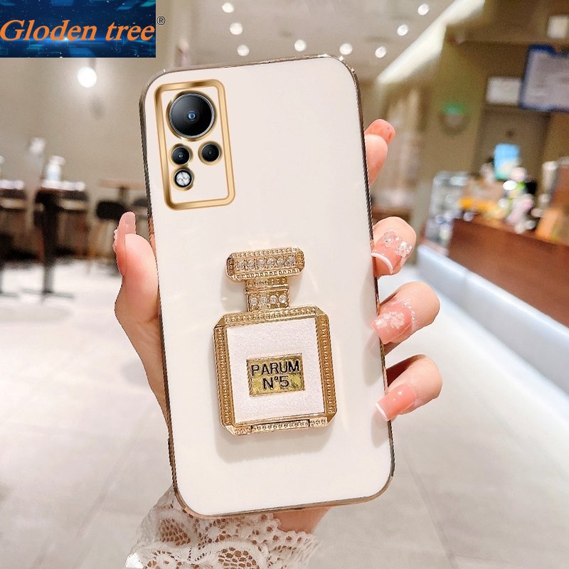 Gloden tree Casing Case Untuk Infinix Note 12 Pro 5G 4G Note 12g96 G88 Note 12kotak VIP Dengan Botol Parfum Tendangan Lipat Cakupan Penuh Case Kamera