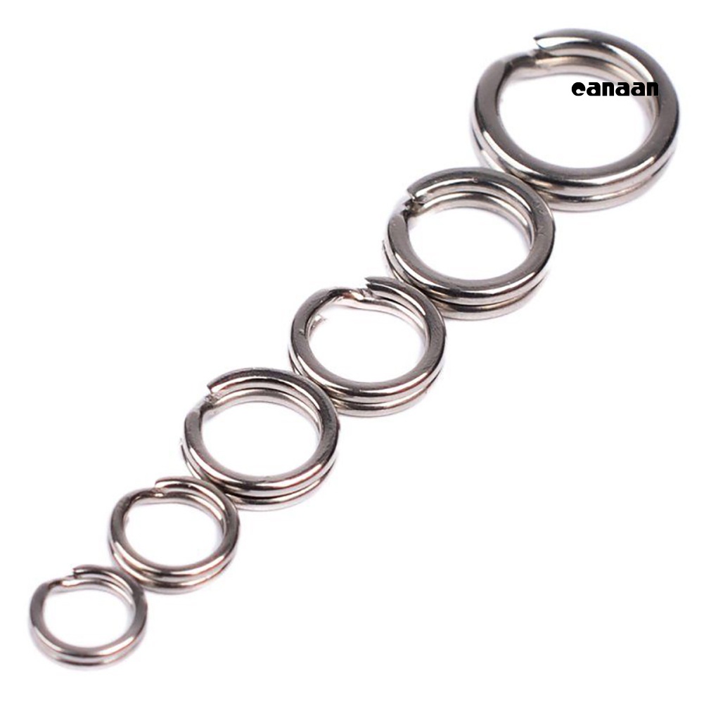 Cnn-100pcs Stainless Steel Double Loop Split Ring Open Fishing Konektor Tackle