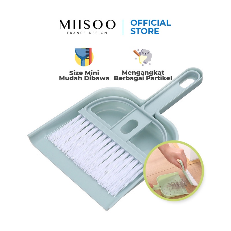 Indoholic  Sapu Mini set Serok Cikrak /Sapu mini plus dustpan Pengki Serbaguna kecil kebersihan karpet mobil/sapu meja laptop