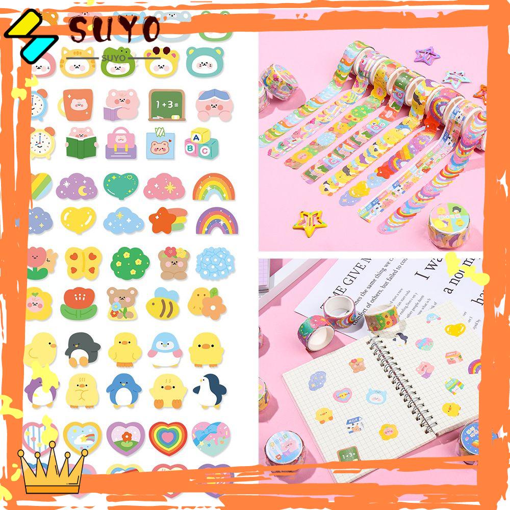 Suyo Washi Tape Tearable DIY Kawaii Stiker Scrapbooking Dekoratif