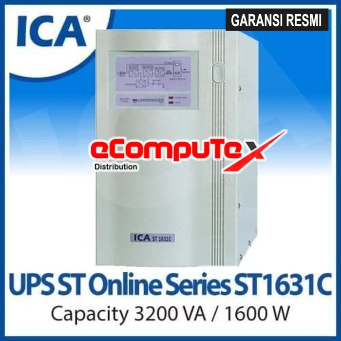 UPS ICA ST-1631C ST1631C 3200VA / 1600WATT ONLINE SINEWAVE UPS GARANSI RESMI