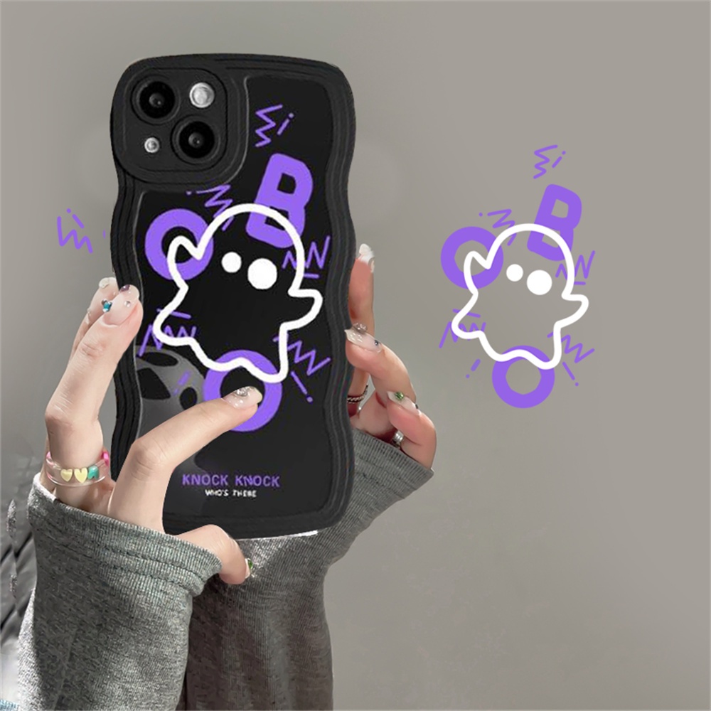 Casing Kartun Realme C55 10 C30 C31 C35 C21Y C25Y RealmeC11 2021 C15 C25 C17 C12 C3 C2 Realme 8i 7i 5 5i 6i 7 Pro Cute Ghost Wave Edge TPU Phone Case Cover