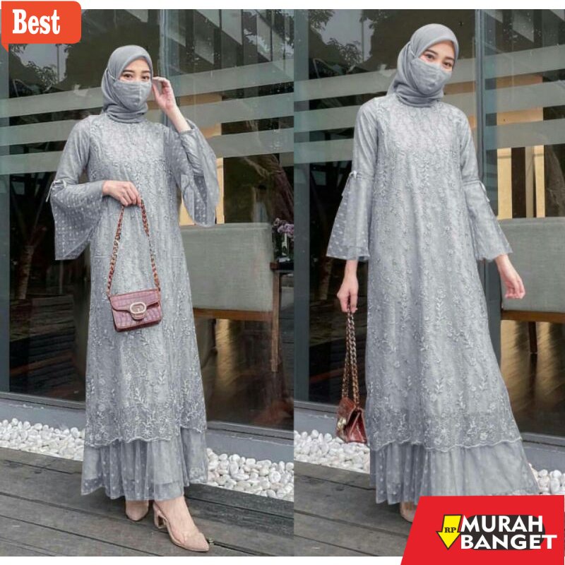 tren buat lebaran terbaru- ISG√MAXI GELA SIZE M-L-XL-XXL JUMBO/DRESS WANITA TILE ONDE POLKADOT/BROKA