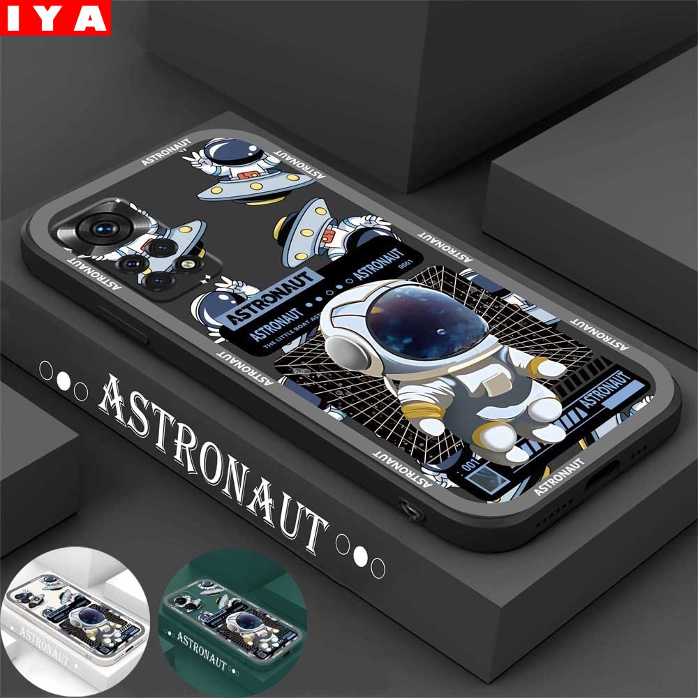 Silikon Case Redmi Note 11S 11 Pro Redmi 10C 10A 9C 9T Note10 5G Note 10S Note 9s Poco F4 F4 GT M3 Pro X3 Pro NFC Astronot Pesawat Luar Angkasa Lembut Ponsel Cover