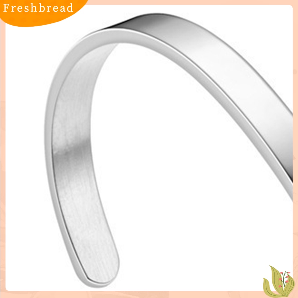 &lt; Freshbread &gt; Gelang Pria Halus Adjustable Anti Karat Warna Solid Wanita Bangle Dewasa Dekorasi