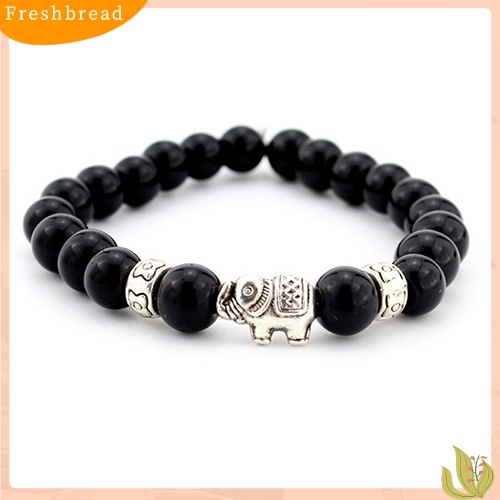 &lt; Freshbread &gt; Gelang Gajah Wanita Pria Tali Elastis Manik-Manik Rantai Bangle Perhiasan Charms