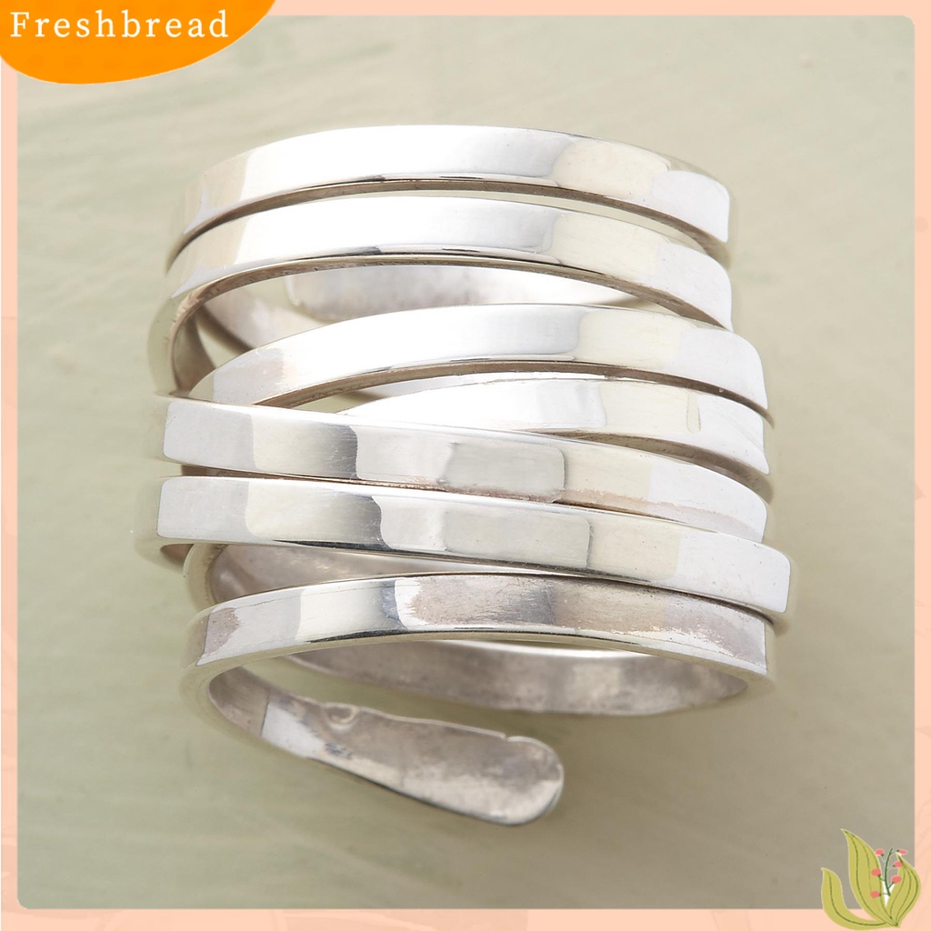 &lt; Freshbread &gt; Finger Band Enwind Eropa Dan Amerika Geometris Electroplating Gaya Sederhana Dekorasi Hypoallergenic Multilayered Vintage Punk Cincin Perhiasan Aksesori