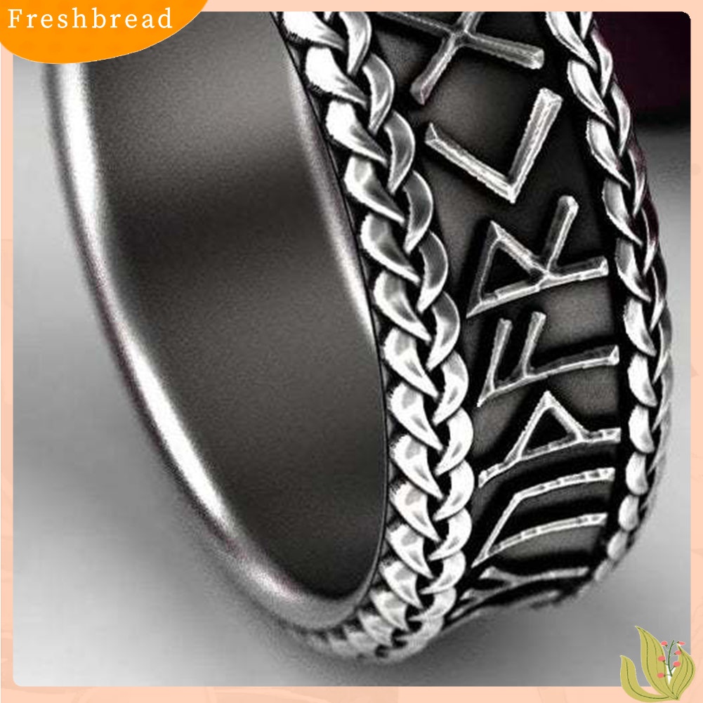 &lt; Freshbread &gt; Vintage Pria Wanita Karakter Kuno Band Jari Cincin Pesta Club Perhiasan Hadiah