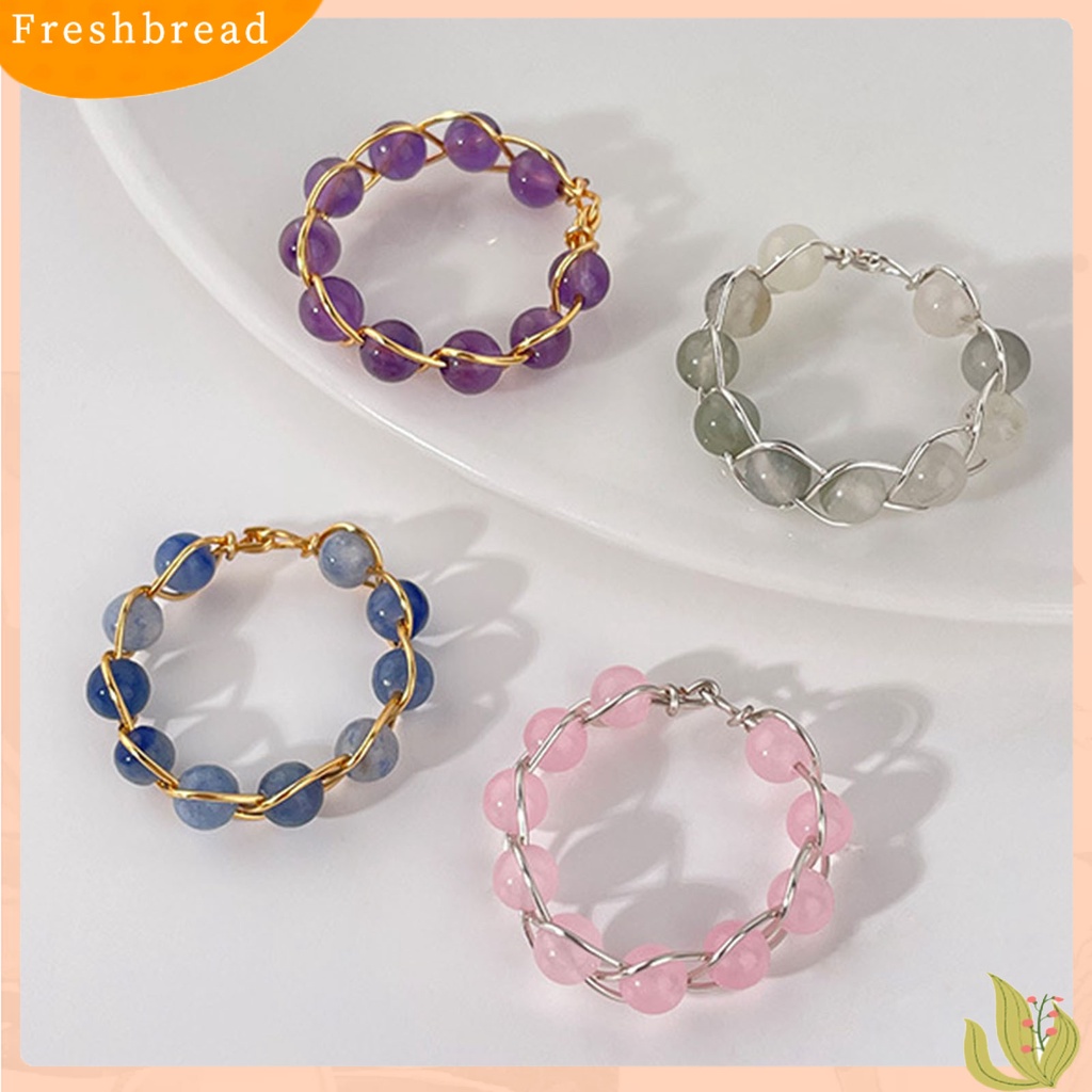 &lt; Freshbread &gt; Cincin Wanita Kawat Manik-Manik Angin Perhiasan Vintage Geometris Finger Ring Untuk Pesta