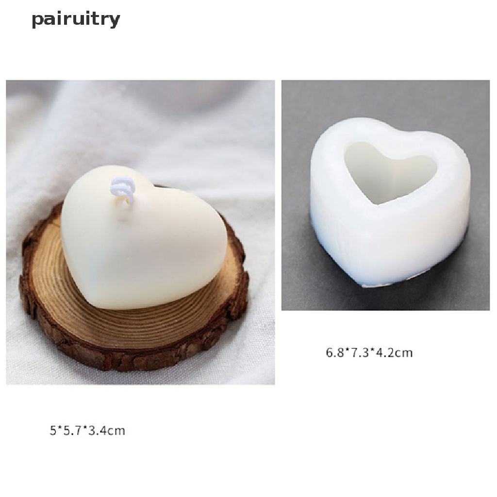 Prt 3D Love Heart Silicone Mold Aroma Plester Cetakan Dekorasi Kue DIY PRT