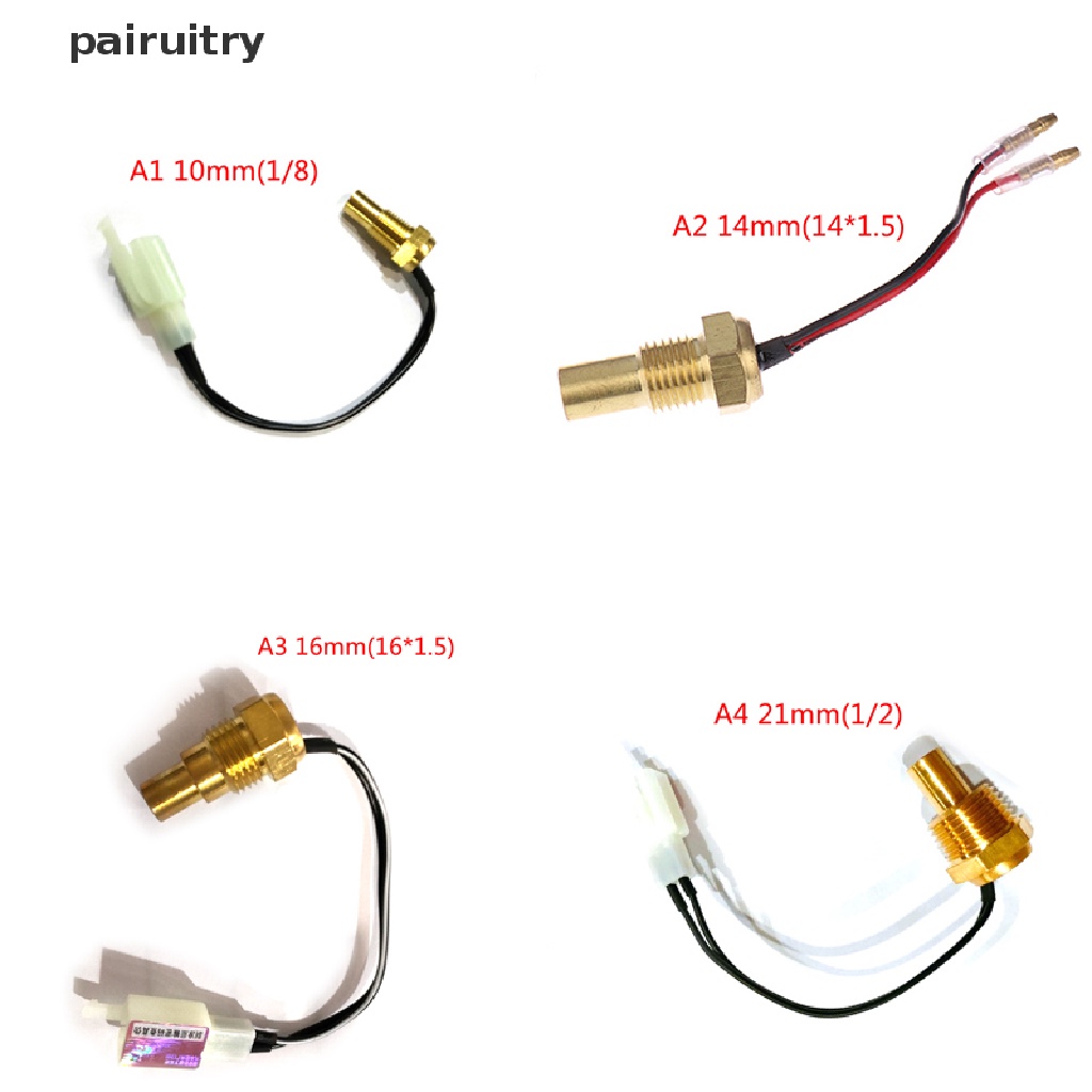 Prt 12V/24V Mobil Truk Digital Sensor Suhu Air 50K Head Plug 10.14.16/21MM PRT