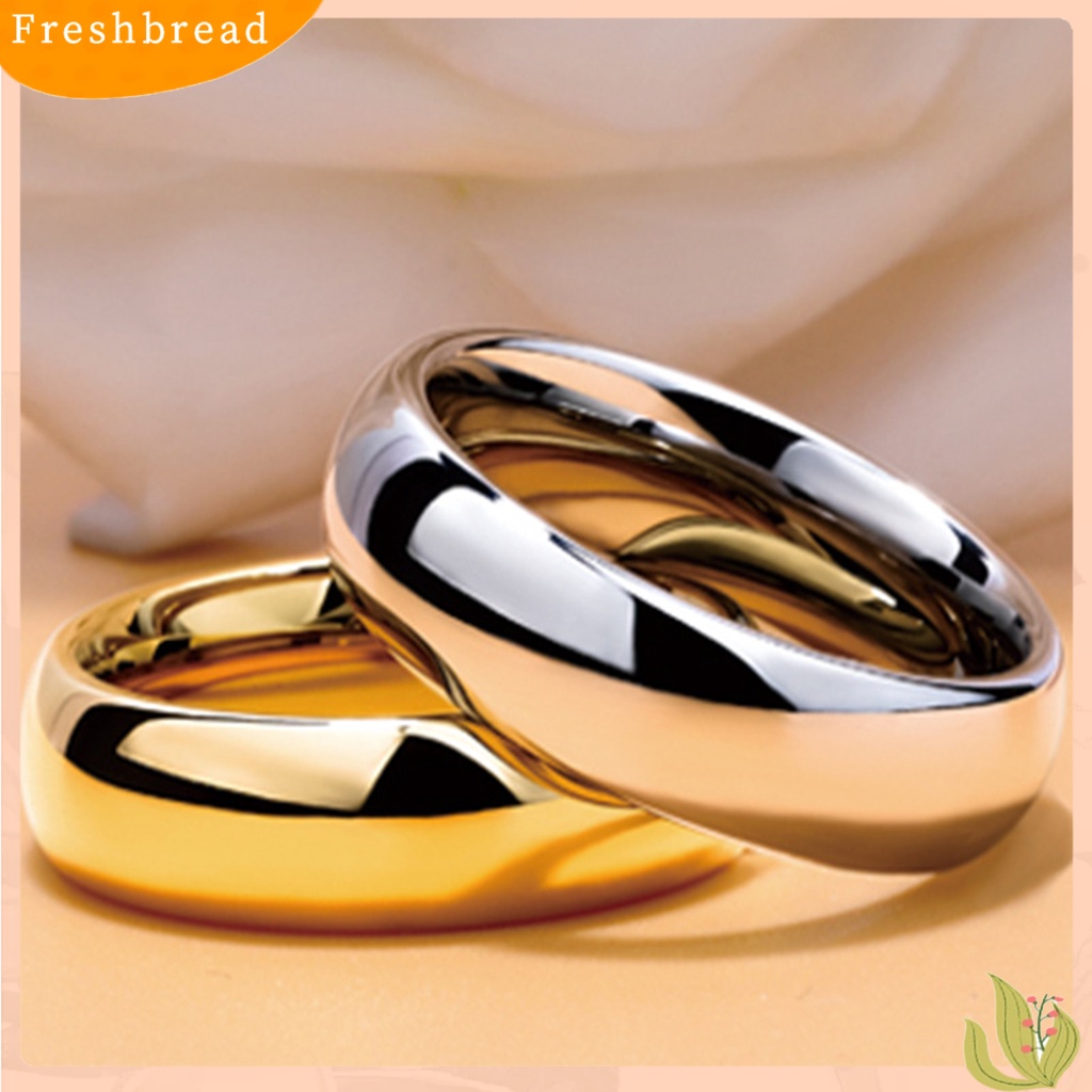 &lt; Freshbread &gt; Romantis Sederhana Indah Cincin Pasangan Tipis Cincin Pertunangan Aksesori Perhiasan