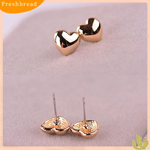 &lt; Freshbread &gt; 1pasang Fashion Wanita Lucu Hati Kecil Pesona Telinga Stud Anting Perhiasan Hadiah Xmas