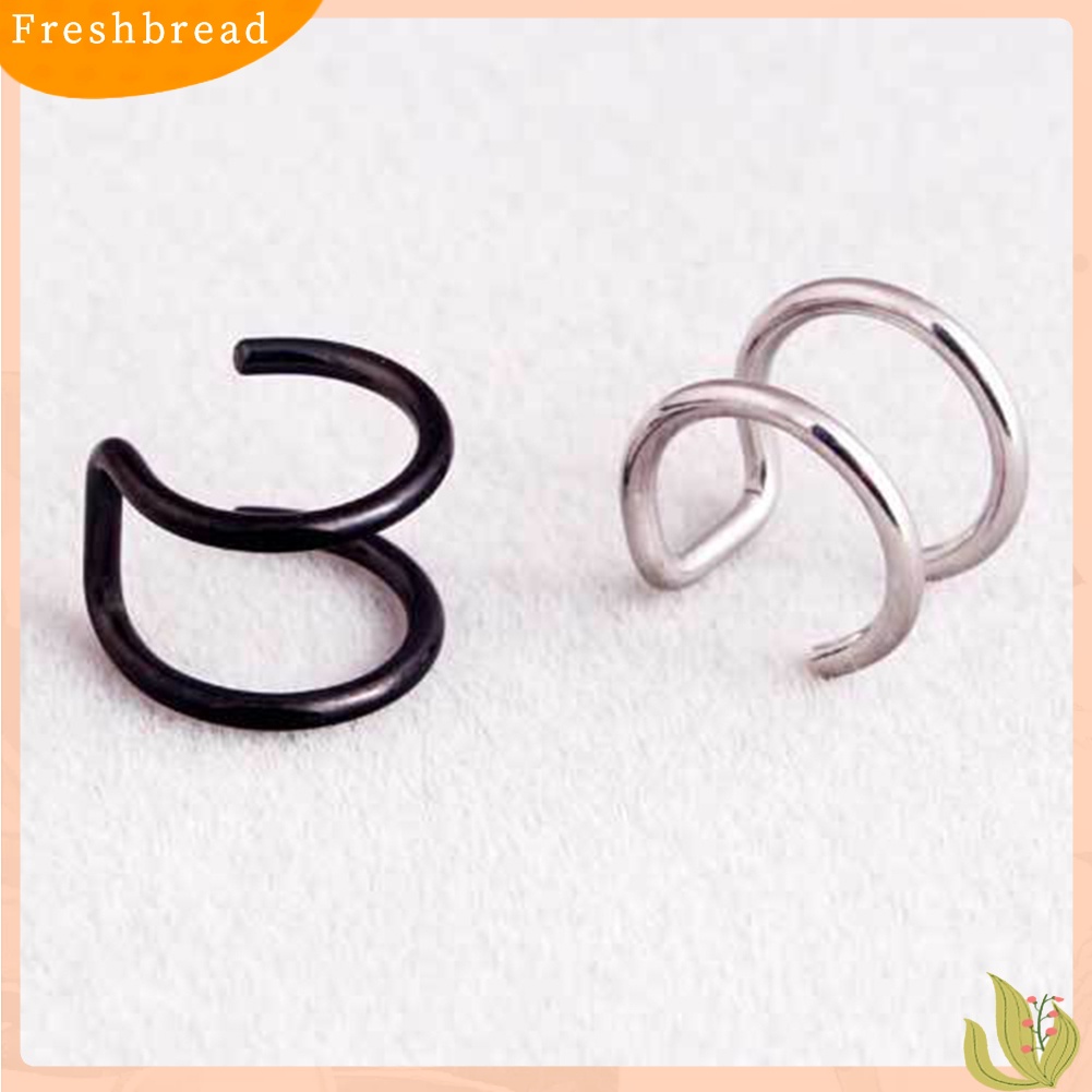 &lt; Freshbread &gt; 1Pc Wanita Berlian Imitasi Hias Helix Tulang Rawan Manset Telinga Tanpa Tindik Klip On Earring