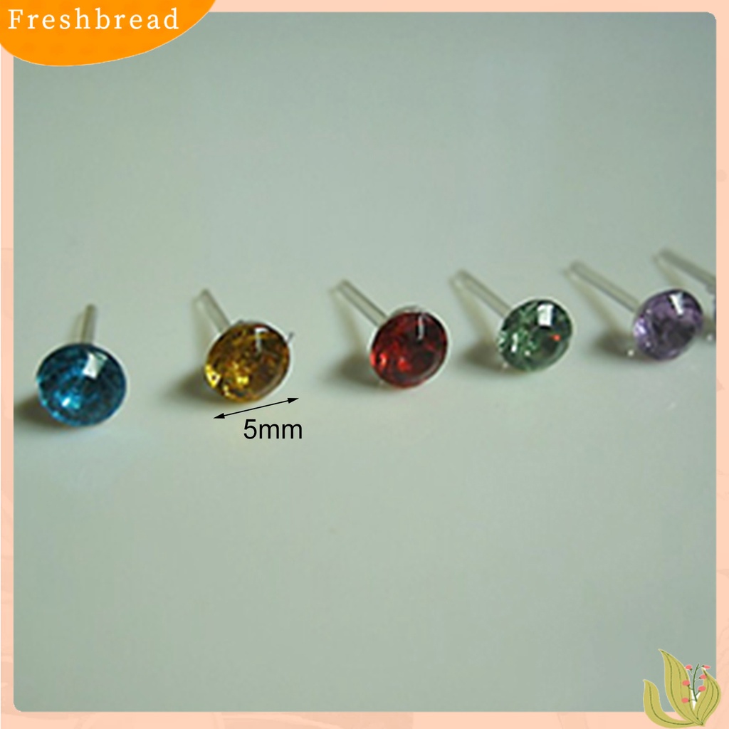 < Freshbread > 20pasang Anting Tusuk Berlian Imitasi Hias Perhiasan Cantik Bebas Alergi Ear Studs Untuk Pesta