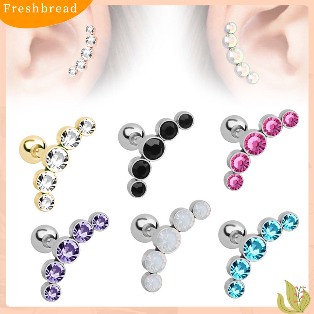 &lt; Freshbread &gt; 1Pc Wanita Stainless Steel Cartilage Helix Tragus Ear Stud Piercing Anting Hadiah