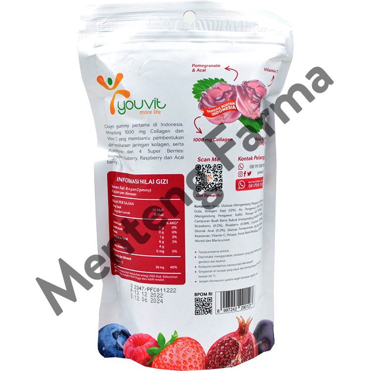 Youvit x Erha Collagen 60 Gummies - Gummy Kolagen Anti Aging