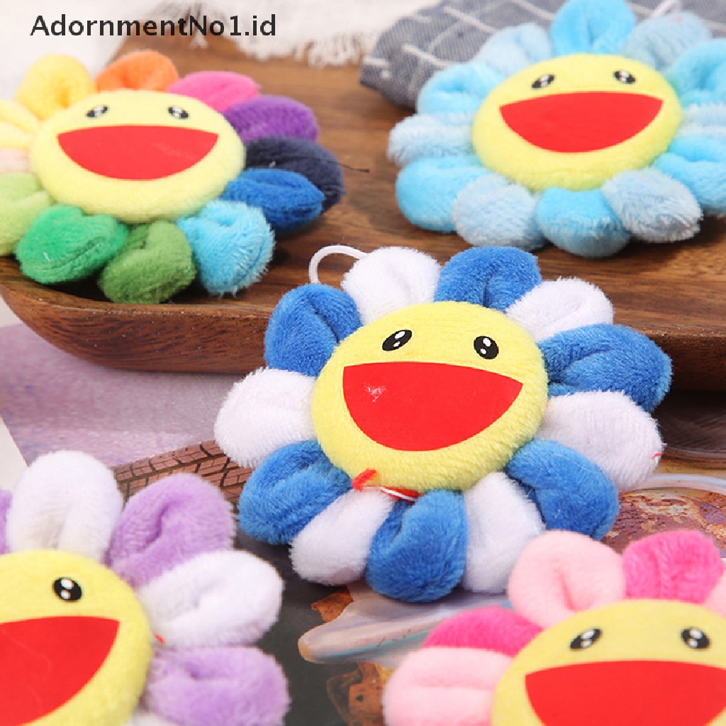 [AdornmentNo1] 8.5 cm Lembut Mini Bunga Matahari Mewah Liontin Warna-Warni Boneka Mainan Tas Sekolah Untuk Gantungan Kunci Lucu Bros Buket Mainan Boneka DIY Ornamen Hadiah [ID]