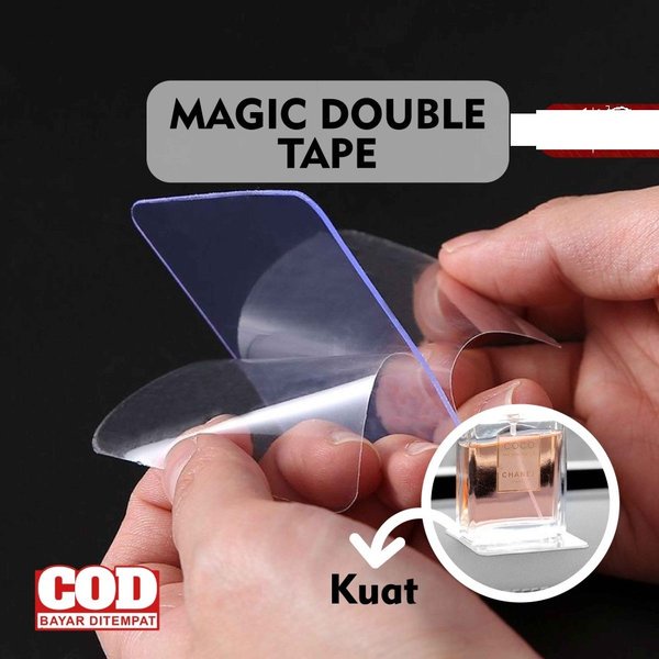 Double Tape Magic Lem Doble Tip Tempelan Perekat Dinding Super Kuat