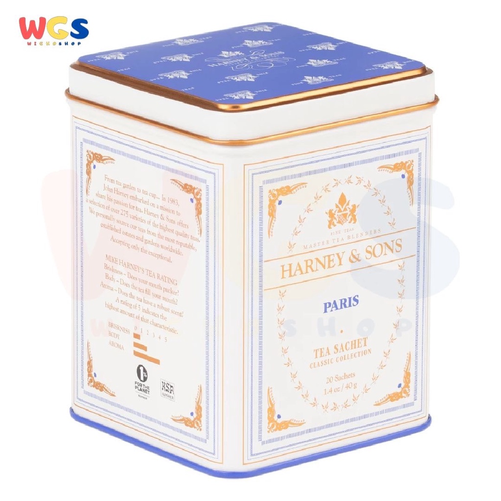 Harney &amp; Sons Paris Fine Tea Classic Tin 20 Sachets 40gr