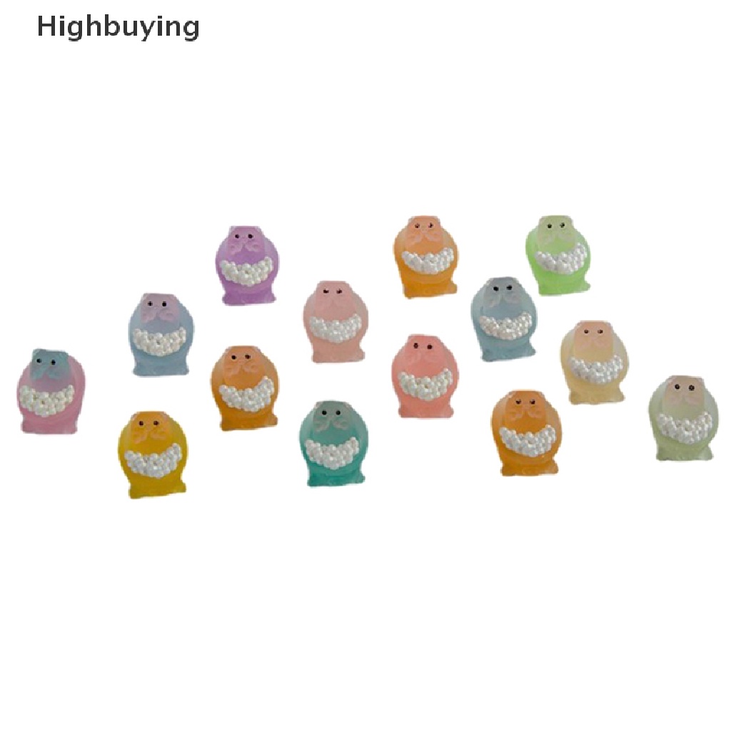 Hbid 5pcs Patung Mini Bercahaya Glow In The Dark Mainan Boneka Angka Ornamen Micro-Landscape Set Resin Craf Glory