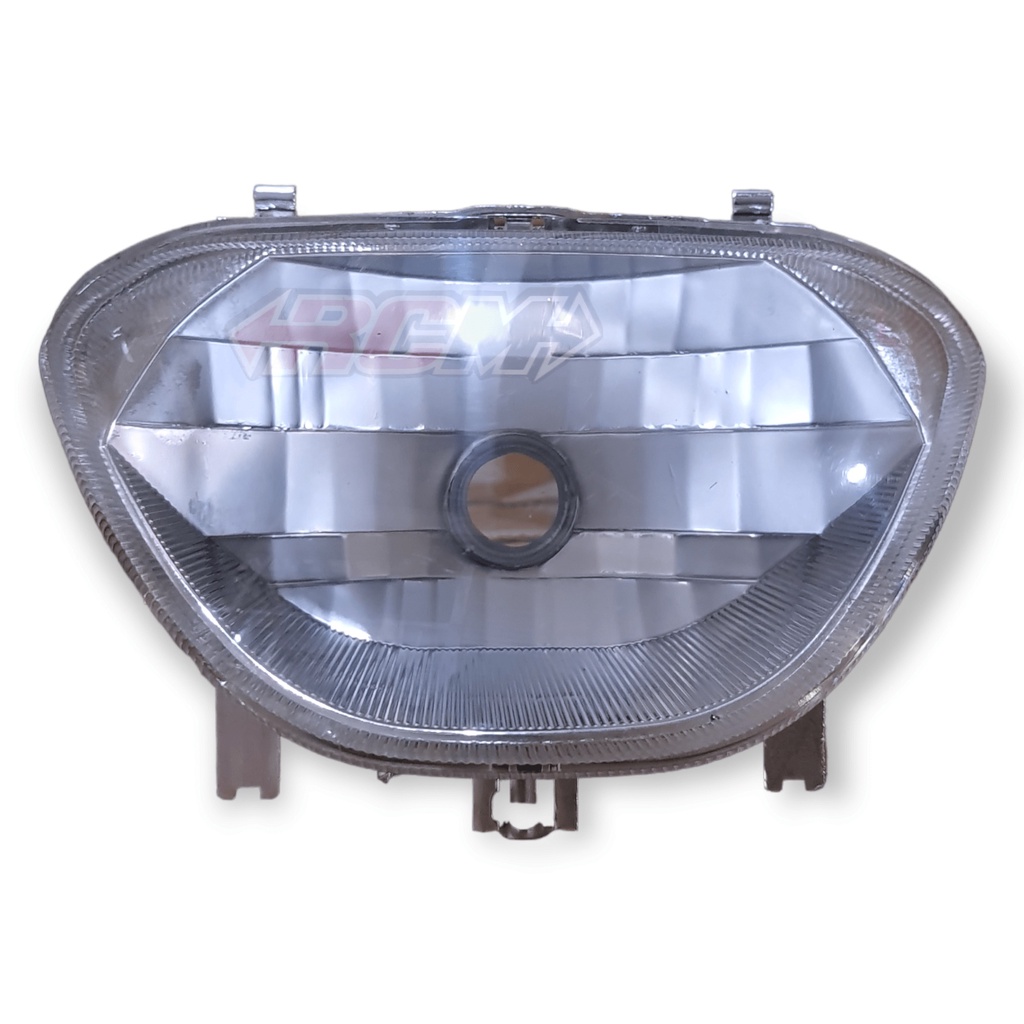 HEADLIGHT HEADLAMP HEAD LAMP MICA MIKA KACA LENS LENSA REFLECTOR REFLEKTOR DEPAN UTAMA ONLY TIDAK ADA MARKING KGD SUZUKI SHOGUN NEW R 110 TANPA LAMPU BEST QUALITY BAHAN TEBAL JAMINAN KUALITAS