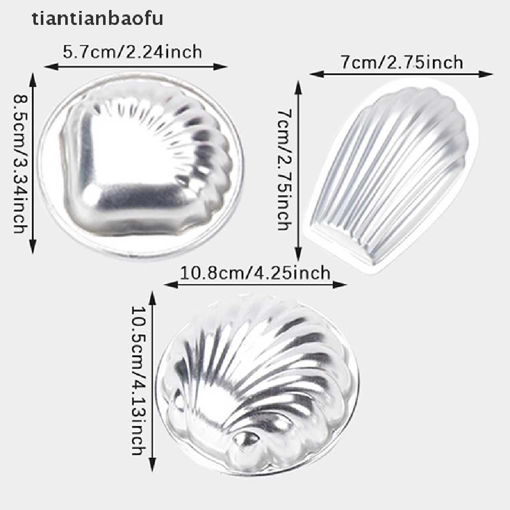 [tiantianbaofu] Cetakan Kue Baja Berbentuk Kerang Baking Cookie Biskuit Cetakan Bakeware Pan Mould Butik