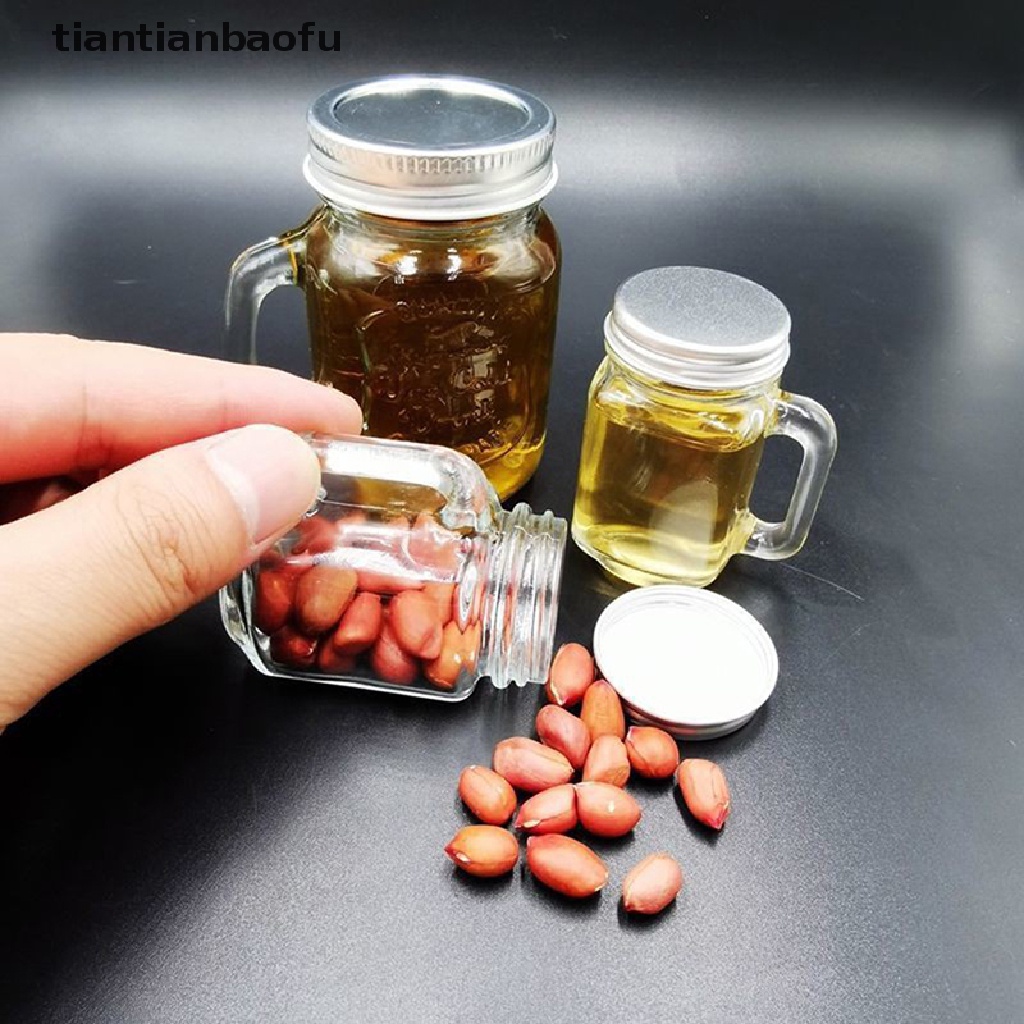 [tiantianbaofu] Botol Kaca Bumbu Piknik 35 /120 /180ML Jar Madu Kaca Transparan Dengan Tutup Butik