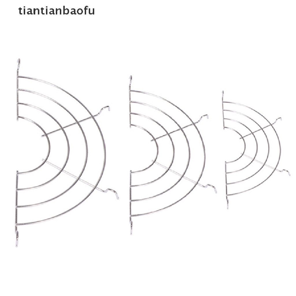 [tiantianbaofu] 304susun Stainless Steel Tebal Setengah Lingkaran Panci Penggorengan Saluran Pembuangan Rak Steam Rack Butik