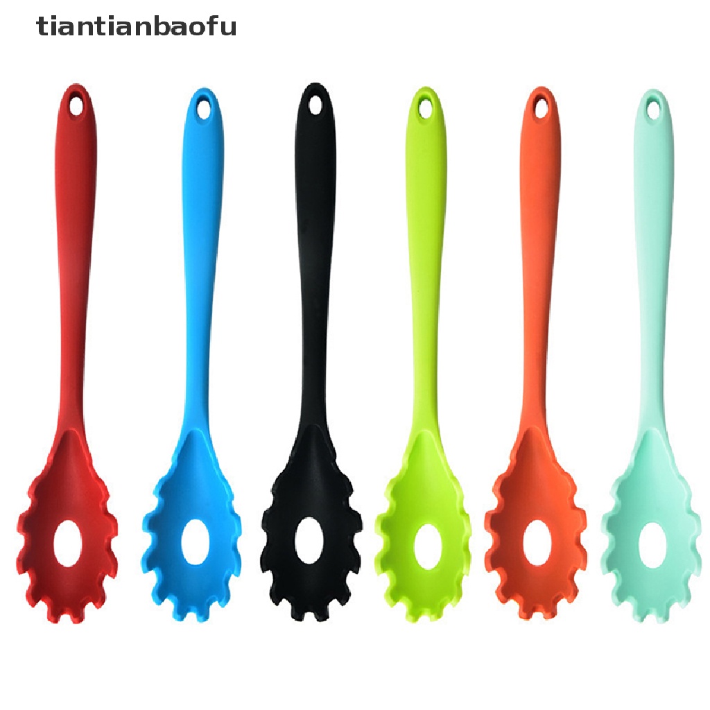 [tiantianbaofu] 1pc Sendok Mie Pasta Silikon Pasta Scoop Colander Noodle Paychecks Ladle Boutique